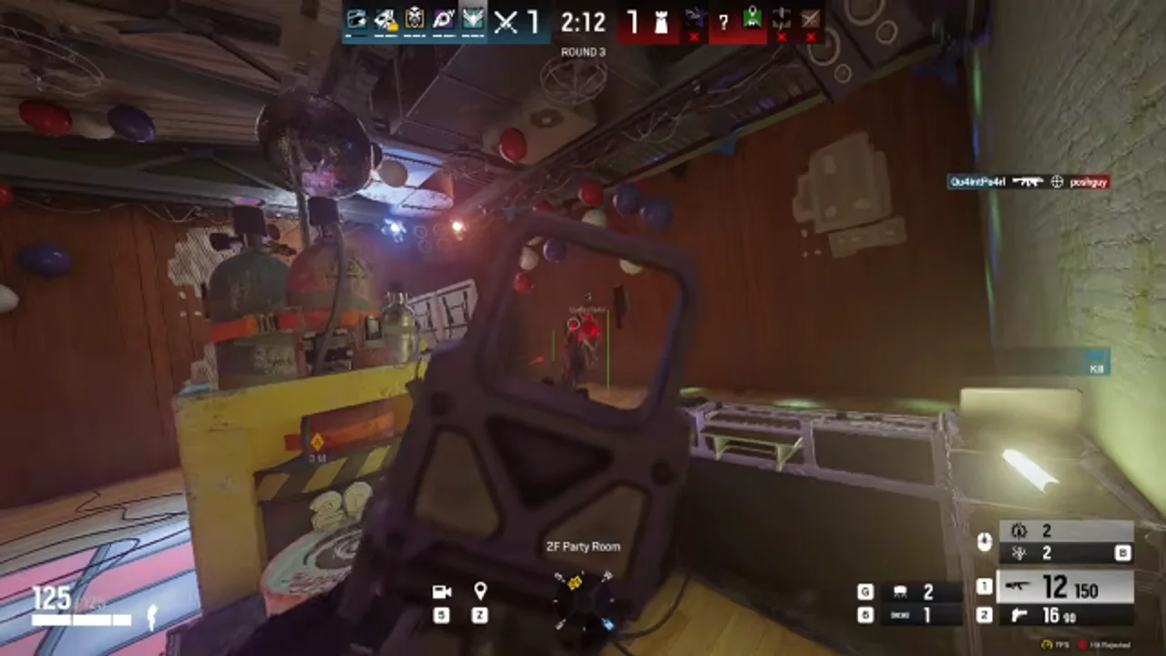 R6 wallhack party room Rainbow Six Siege ESP showing enemy through wall in party room on PC